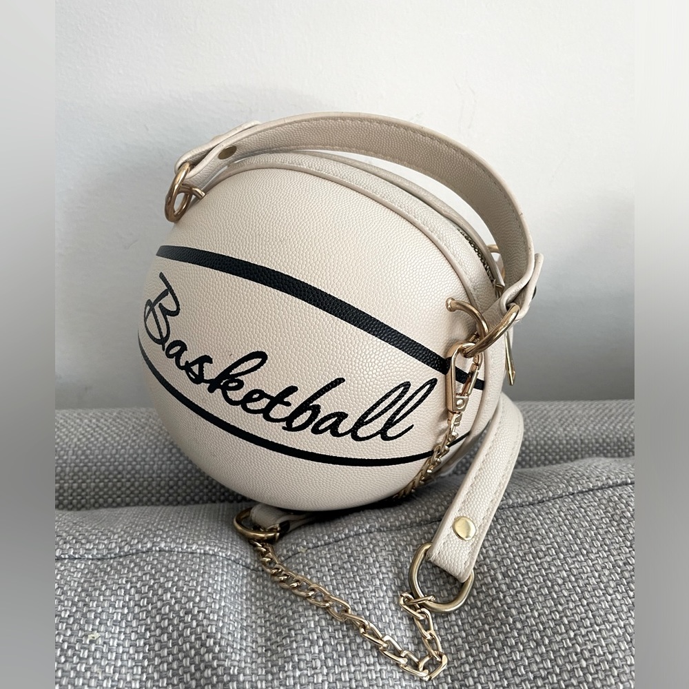 Basketball Purse -Cream